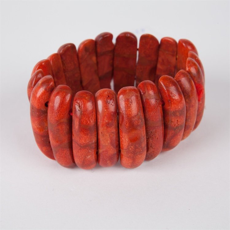 Brownish red coral hand bracelet. — image 2