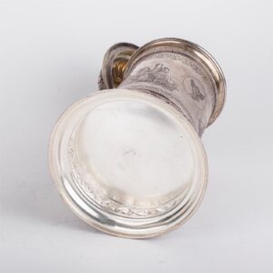 Faberge silver-gilt tankard with engraved — image 5