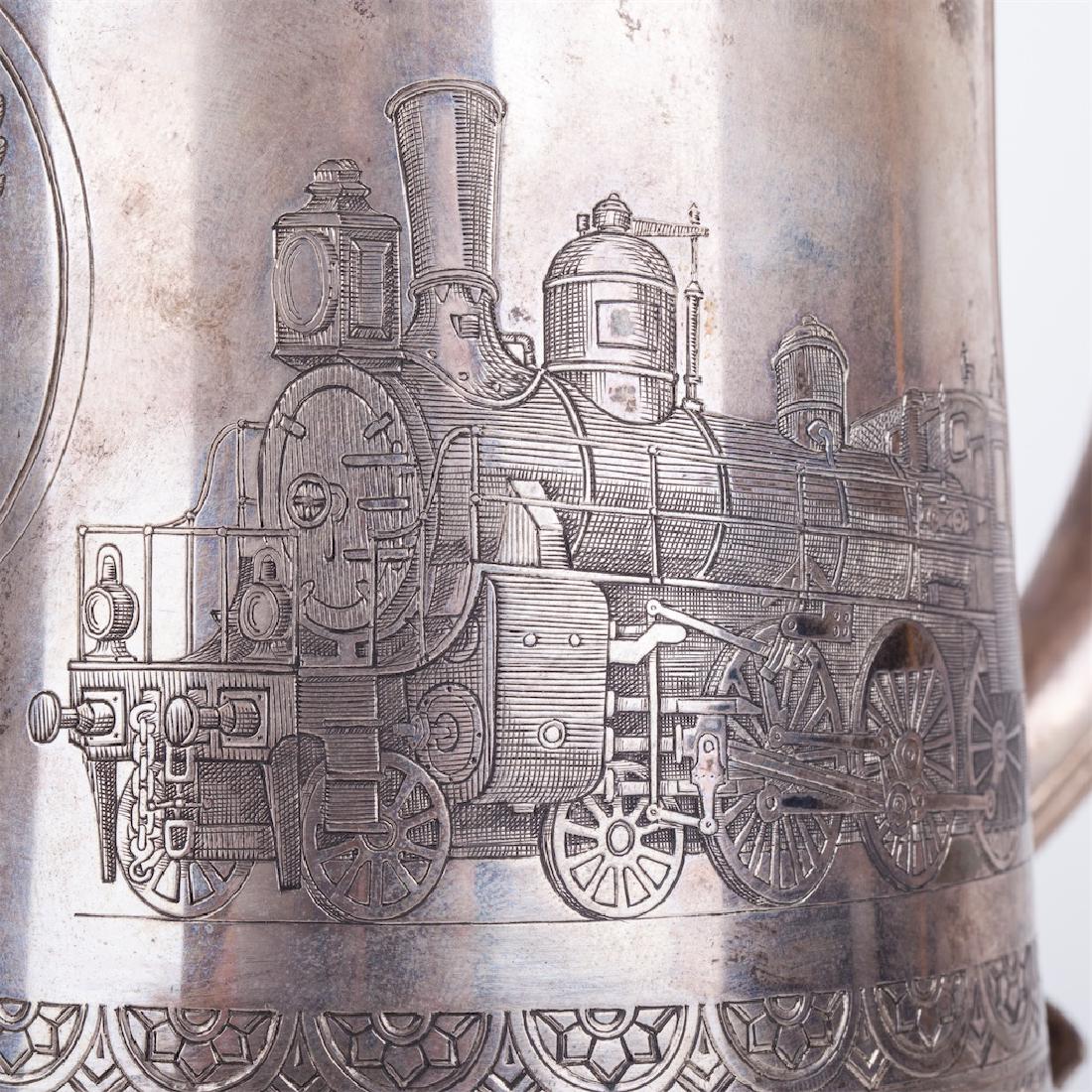 Faberge silver-gilt tankard with engraved — image 8