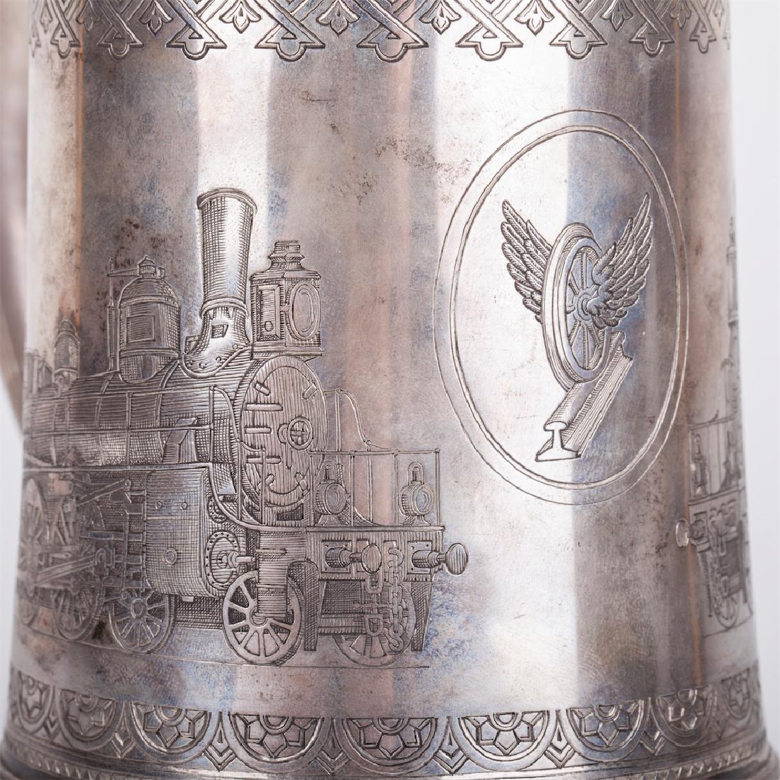 Faberge silver-gilt tankard with engraved — image 9