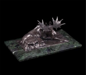Rare Faberge desk set in the shape of an elk — image 1