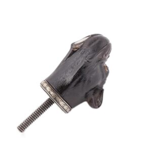 Rare gem-set smoky quartz cane handle. H. Wigstrem — image 5