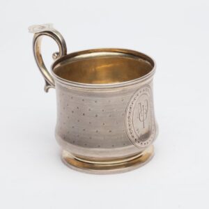 Russian glass holder. Sazikov workshop. — image 1