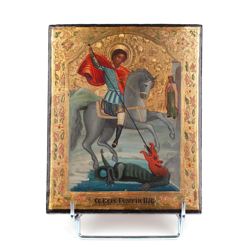 Russian icon of Saint martyr George the warrior. — image 1