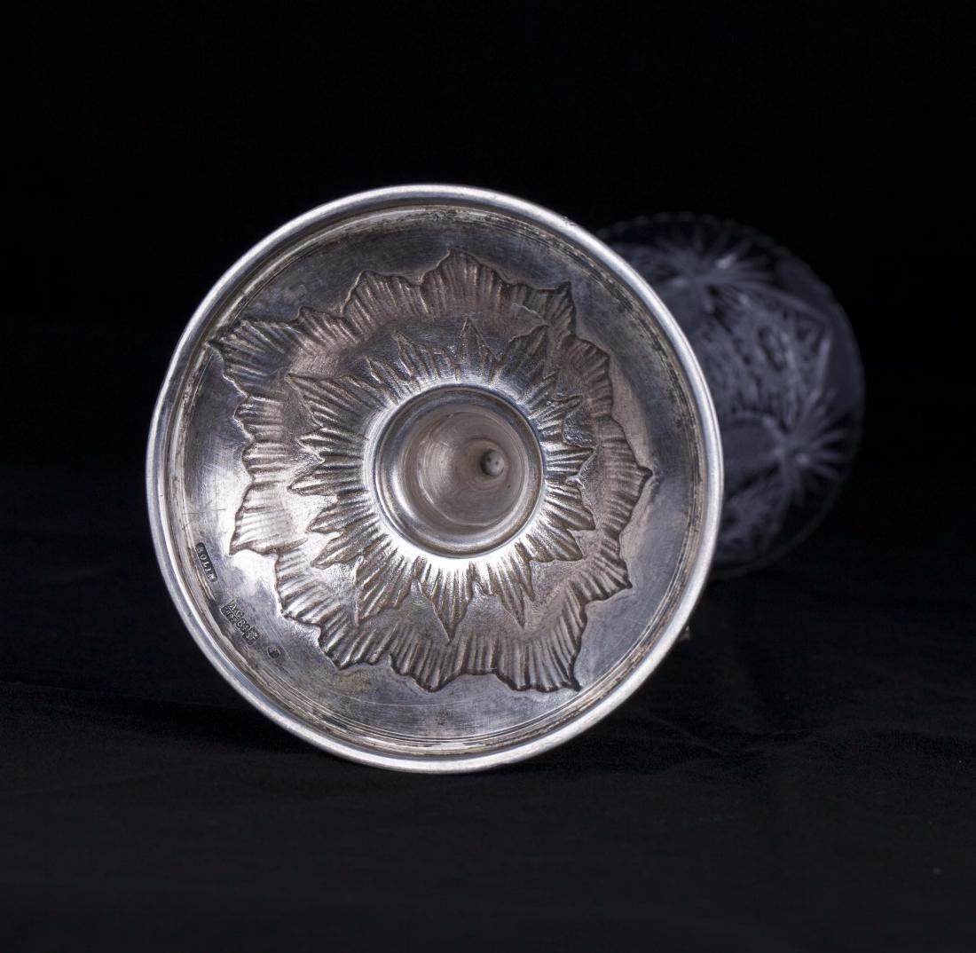 Silver and cut-glass vase with cupid by K. Linke — image 5
