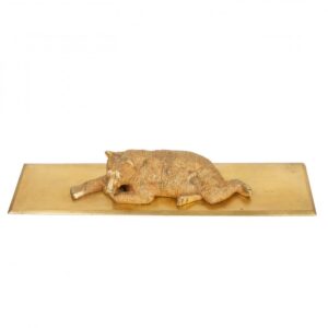 Russian "Lying bear" gilt bronze paperweight — image 2