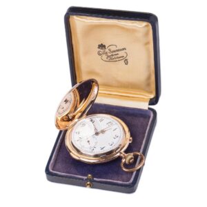14K gold quarter repeater pocket watch with chronograph — image 1