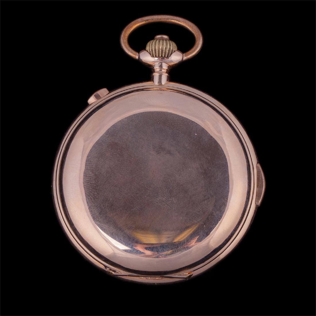 14K gold quarter repeater pocket watch with chronograph — image 3