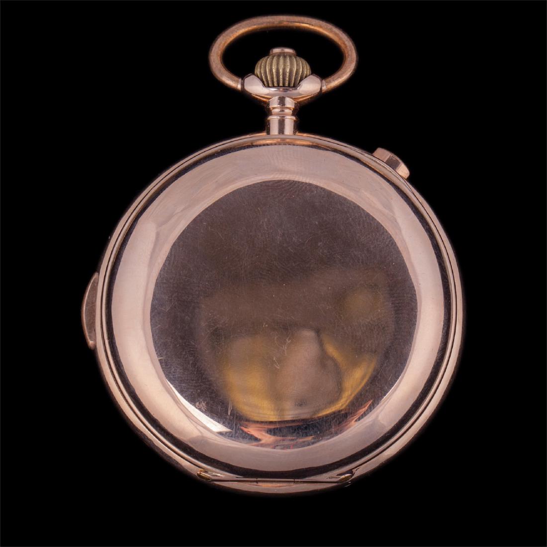 14K gold quarter repeater pocket watch with chronograph — image 4