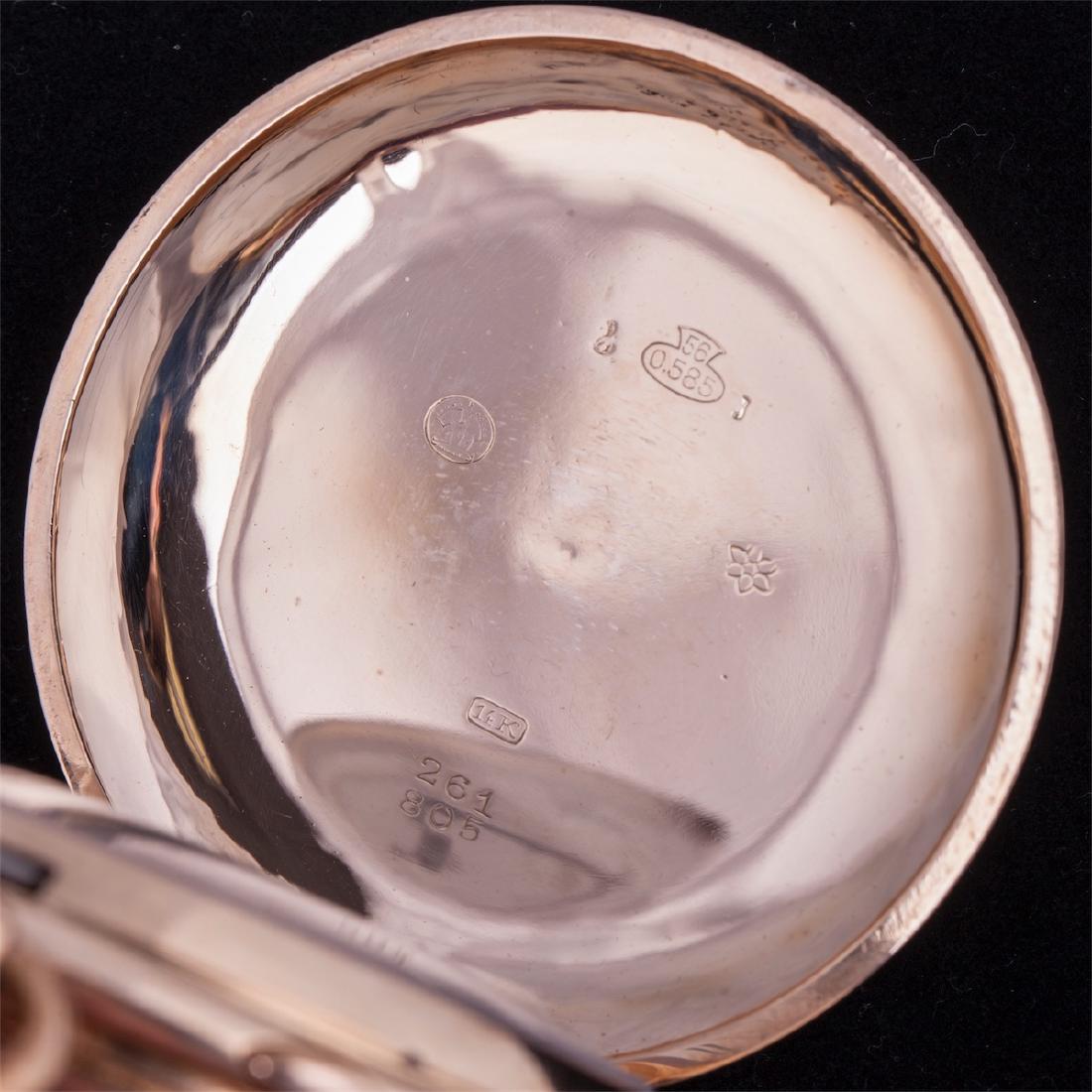 14K gold quarter repeater pocket watch with chronograph — image 6