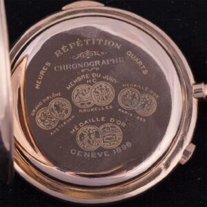 14K gold quarter repeater pocket watch with chronograph — image 7