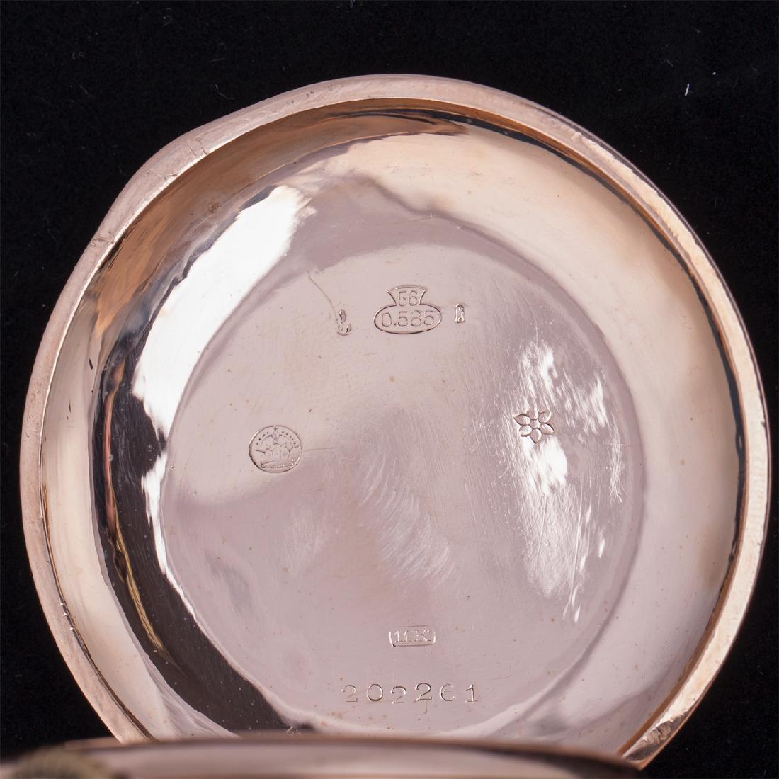 14K gold quarter repeater pocket watch with chronograph — image 8