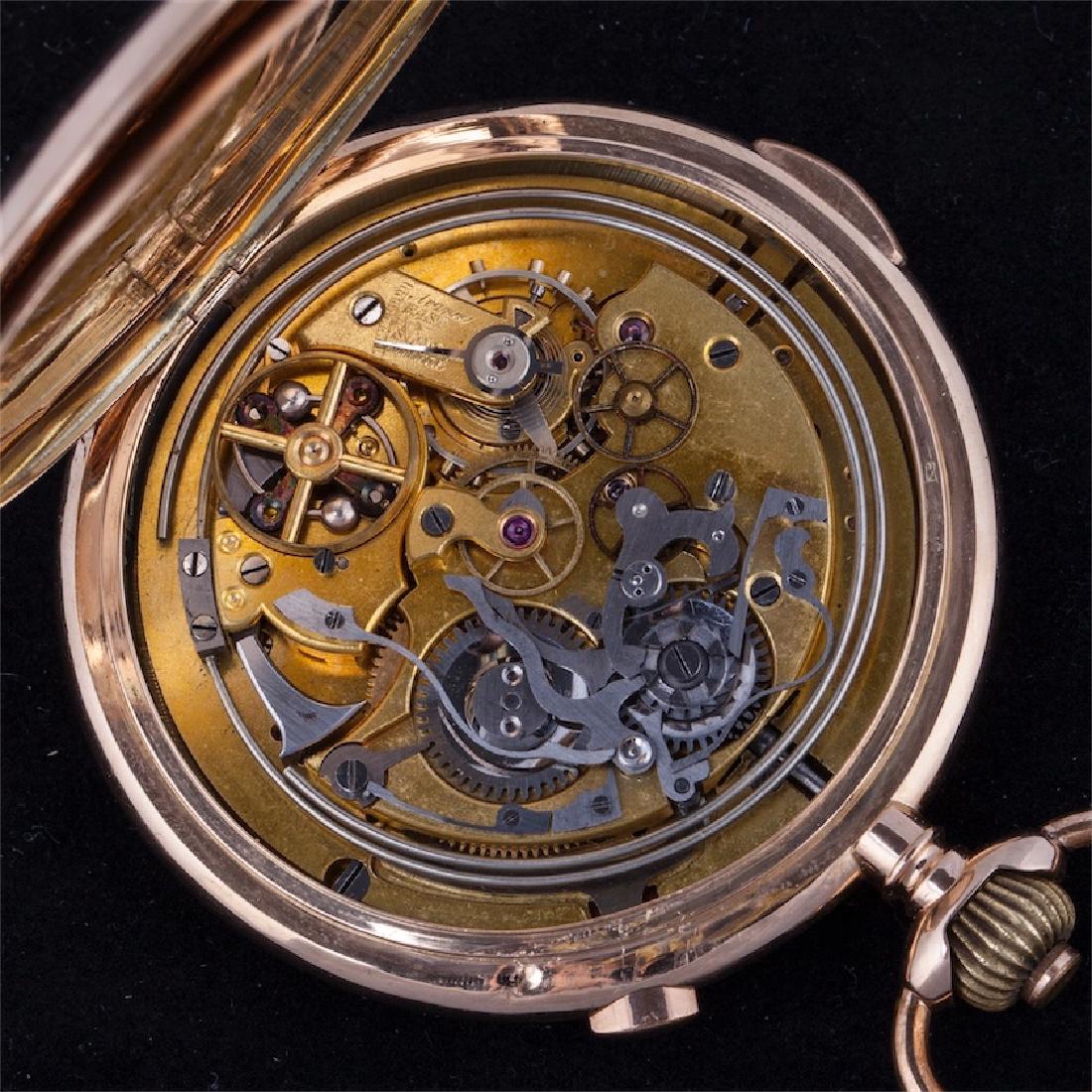 14K gold quarter repeater pocket watch with chronograph — image 9