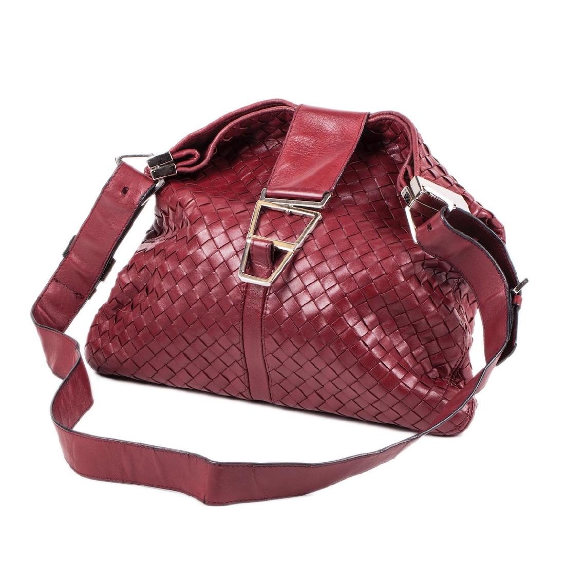 Bottega Veneta burgundy leather bag — image 1