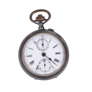 Metal chronograph pocket watch — image 1