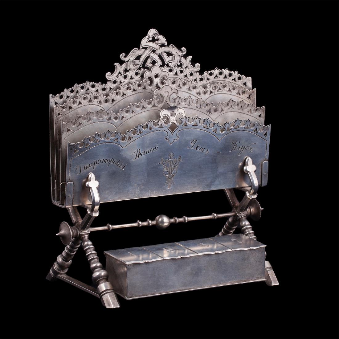Russian letters & stamps desk stand by E. Kortman — image 1