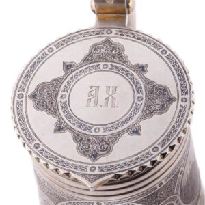 Russian silver-gilt and niello tankard with Moscow — image 2