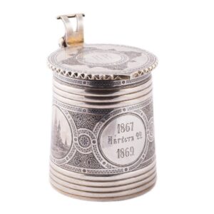 Russian silver-gilt and niello tankard with Moscow — image 3