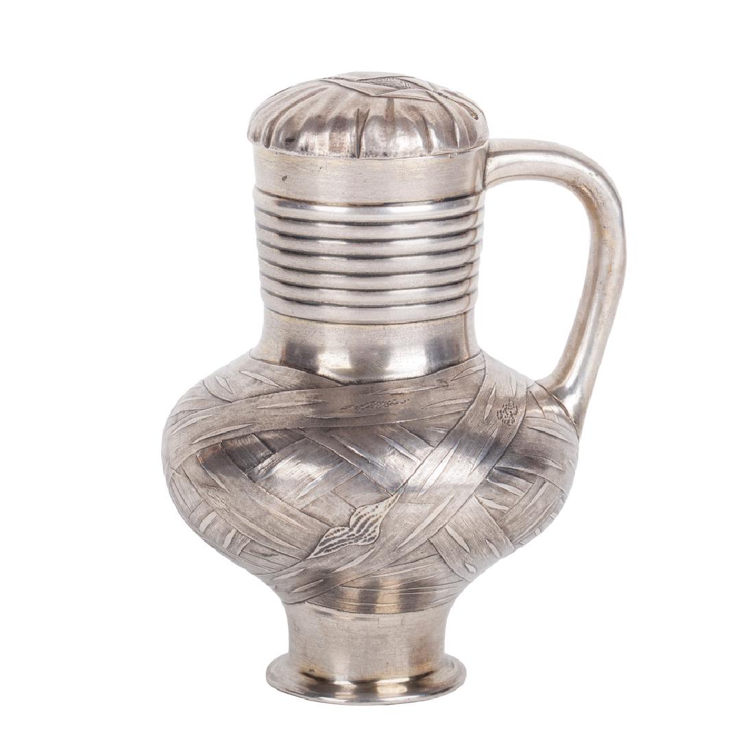 Russian silver-gilt and trompe l'oeil pot — image 1