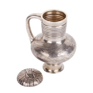 Russian silver-gilt and trompe l'oeil pot — image 2