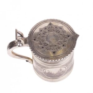 Russian silver-gilt tankard with Moscow Kremlin view — image 3