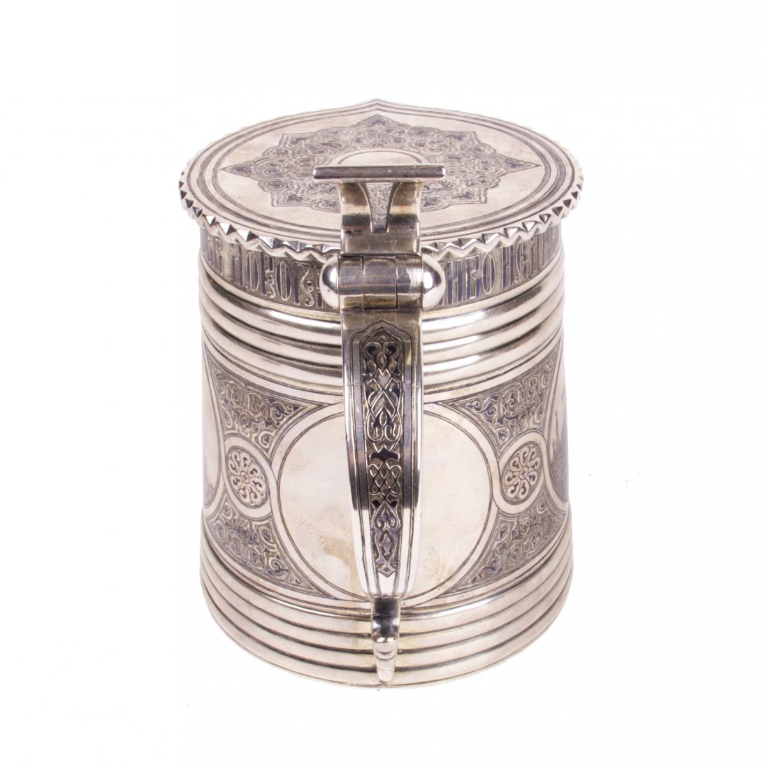 Russian silver-gilt tankard with Moscow Kremlin view — image 5