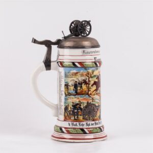Grand German military faience beer jug — image 3