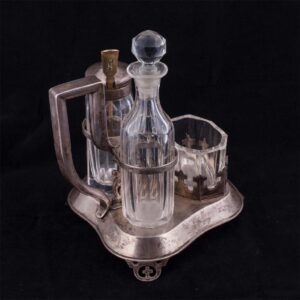 Russian silver-gilt and glass spices stand — image 2