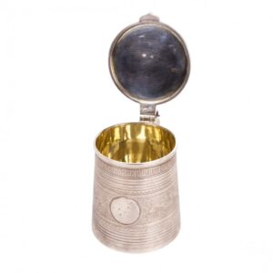 Russian silver tankard with proverb — image 5