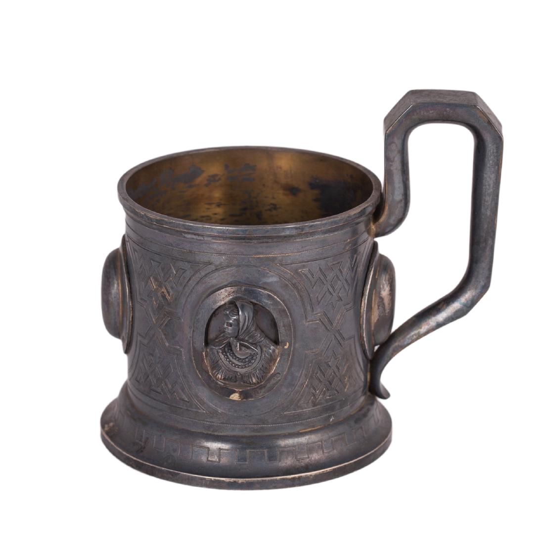 Russian silver tea-glass holder by M.Isakov — image 3