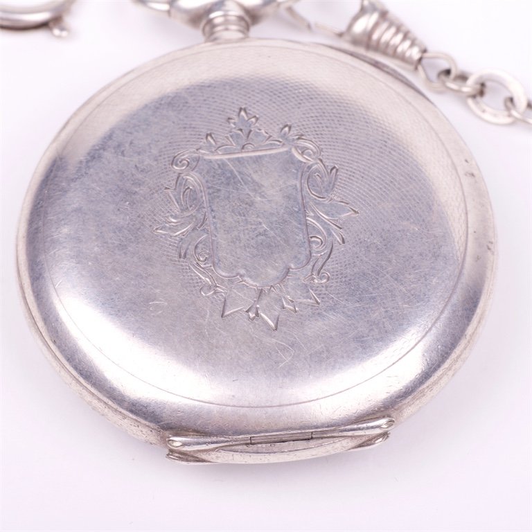 Silver chronograph pocket watch "Zenith" — image 5