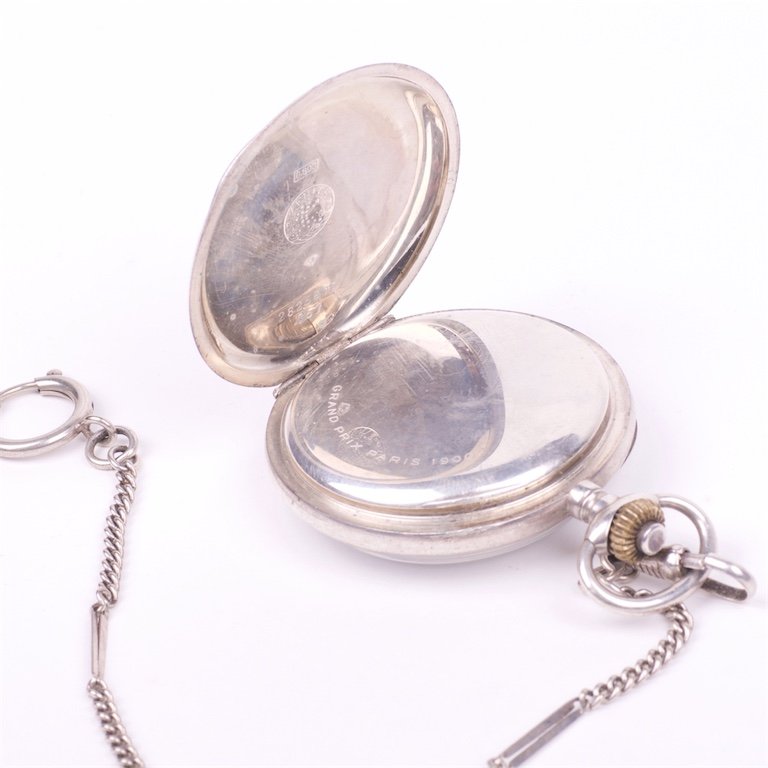 Silver chronograph pocket watch "Zenith" — image 6