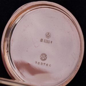 IWC 14K gold open face pocket watch — image 3