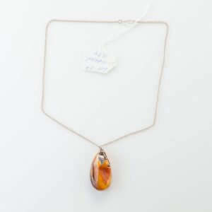 Natural Old Baltic Amber stone pendant. — image 2