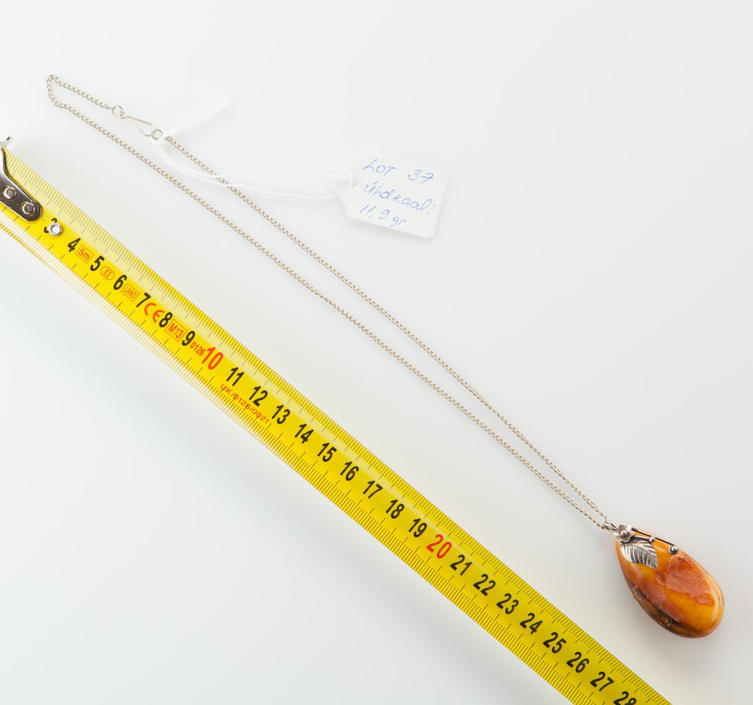 Natural Old Baltic Amber stone pendant. — image 3