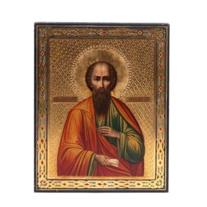 Rare Russian icon of Saint blessed Nikolay of Novgorod — image 1