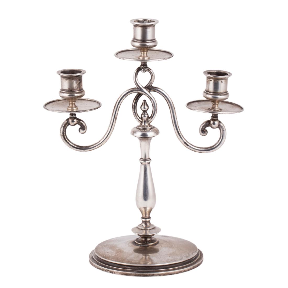 Russian cast silver candelabra, Nicols and Plinke — image 1