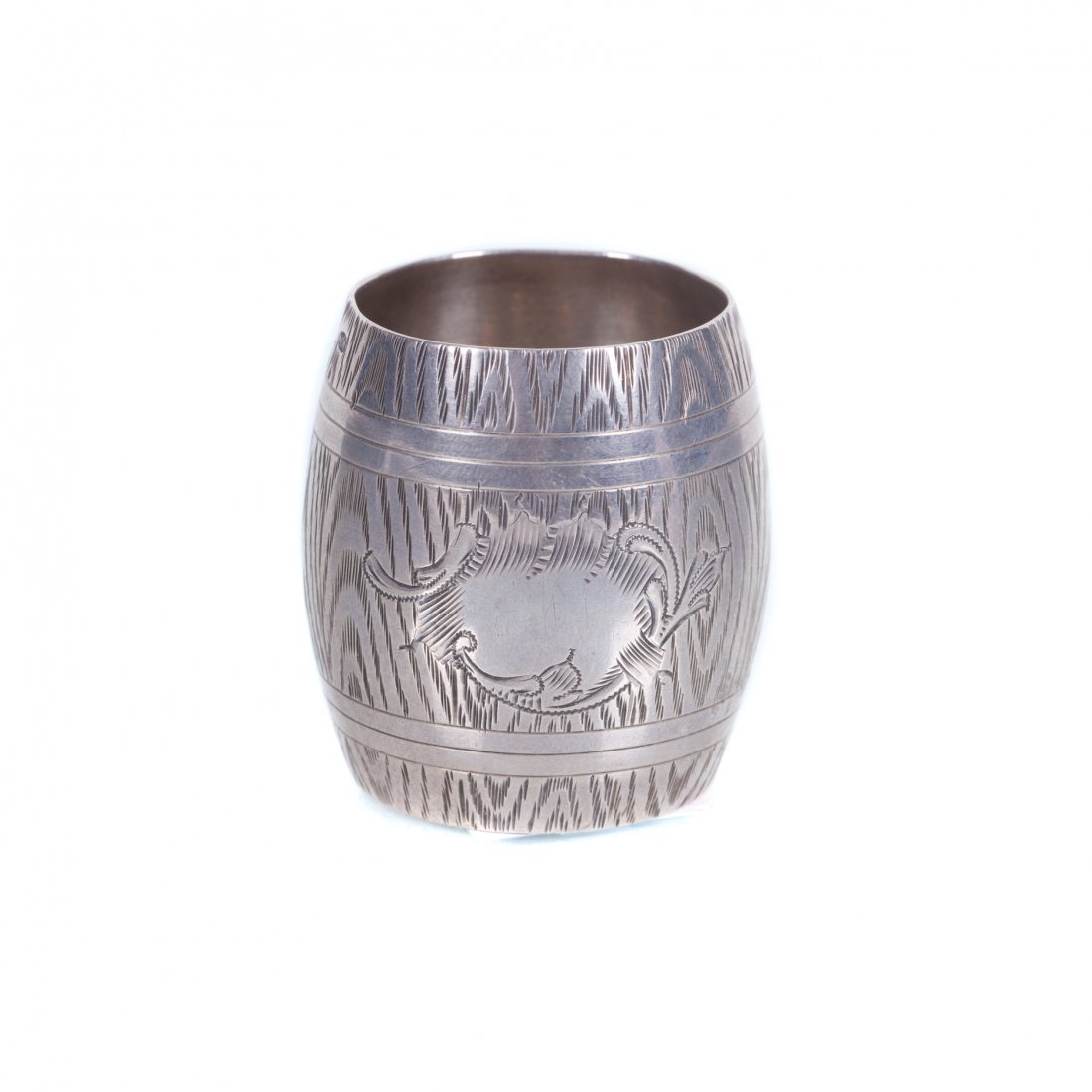 Russian silver baker in the shape of barrel. — image 1