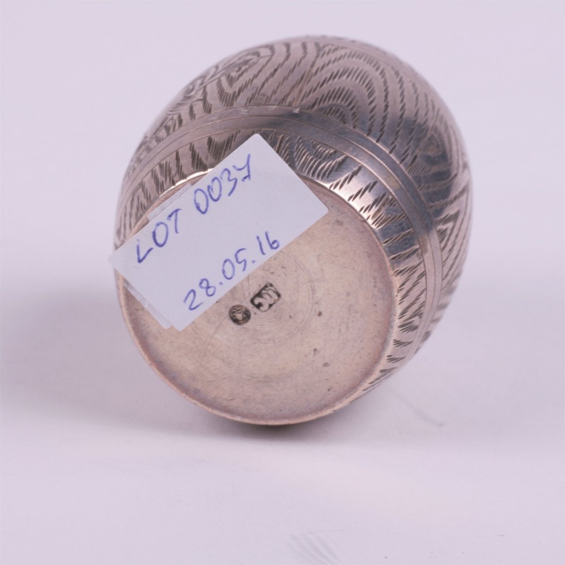 Russian silver baker in the shape of barrel. — image 4