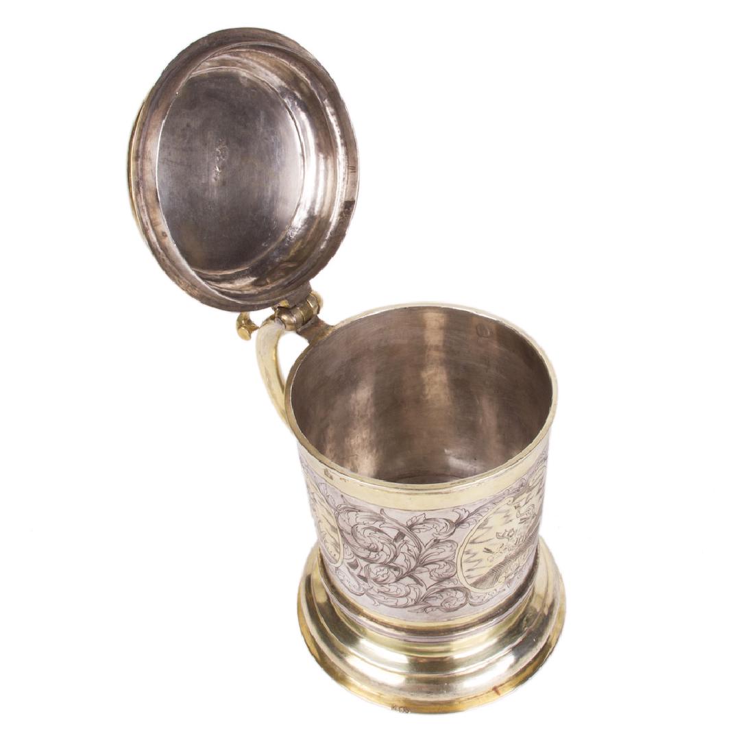 Russian silver-gilt and engraved cup — image 6