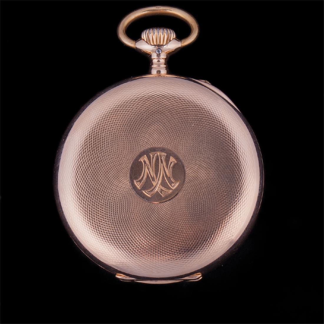 IWC 14K gold open face pocket watch — image 2