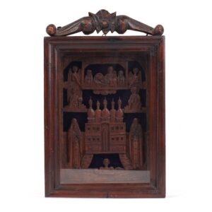 Russian carved icon of Saint Antoniy and Feodosiy of — image 3