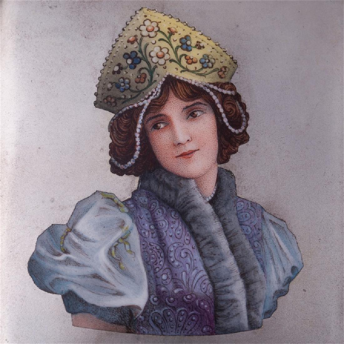 Russian silver cigarette case E. Cheryatov, Lorie — image 6