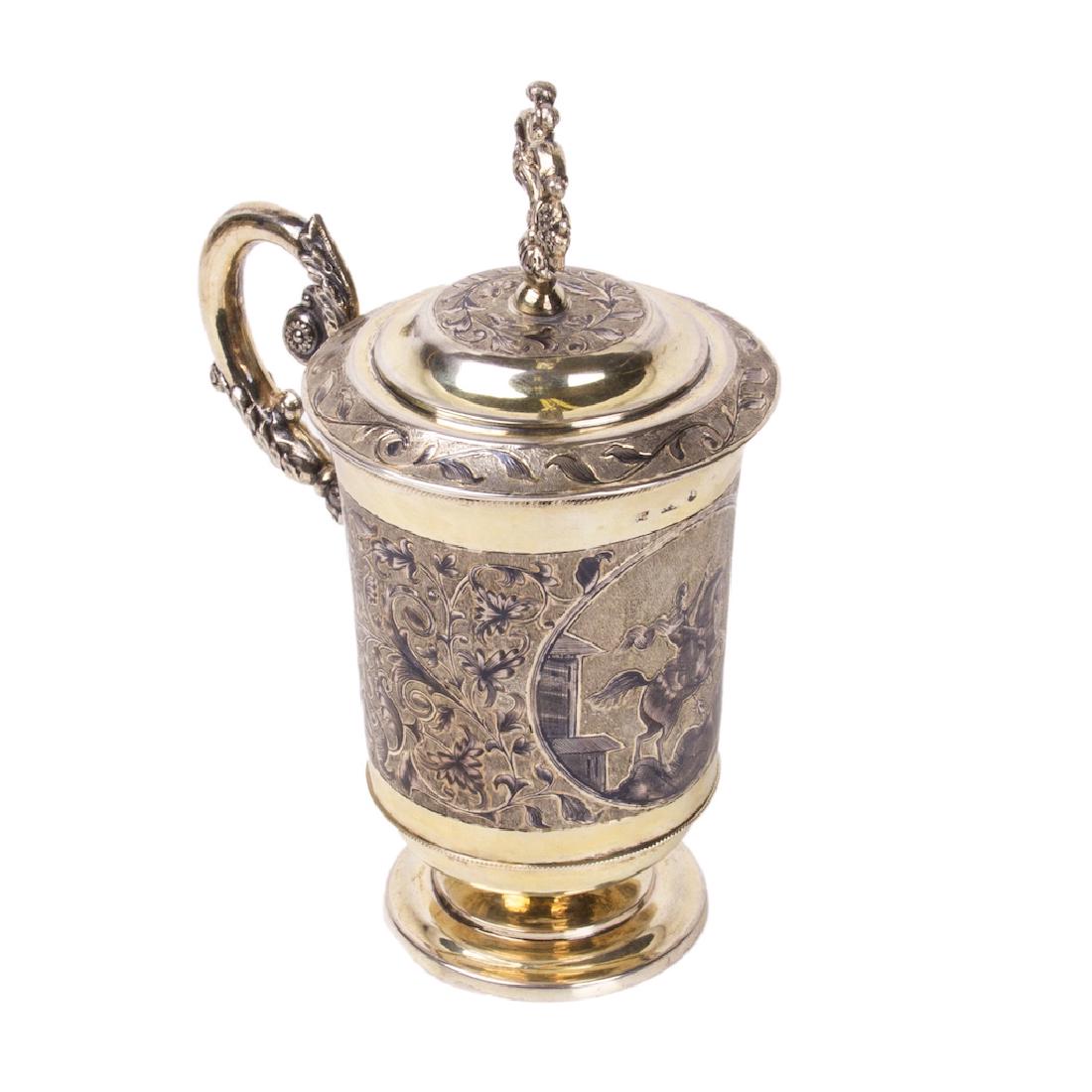 Russian silver-gilt cup with a lid — image 1