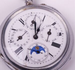 Triple calender with moonphase pocket watch — image 2