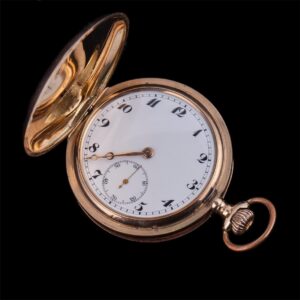 IWC 14K gold hunter case pocket watch — image 1