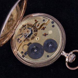 IWC 14K gold hunter case pocket watch — image 4