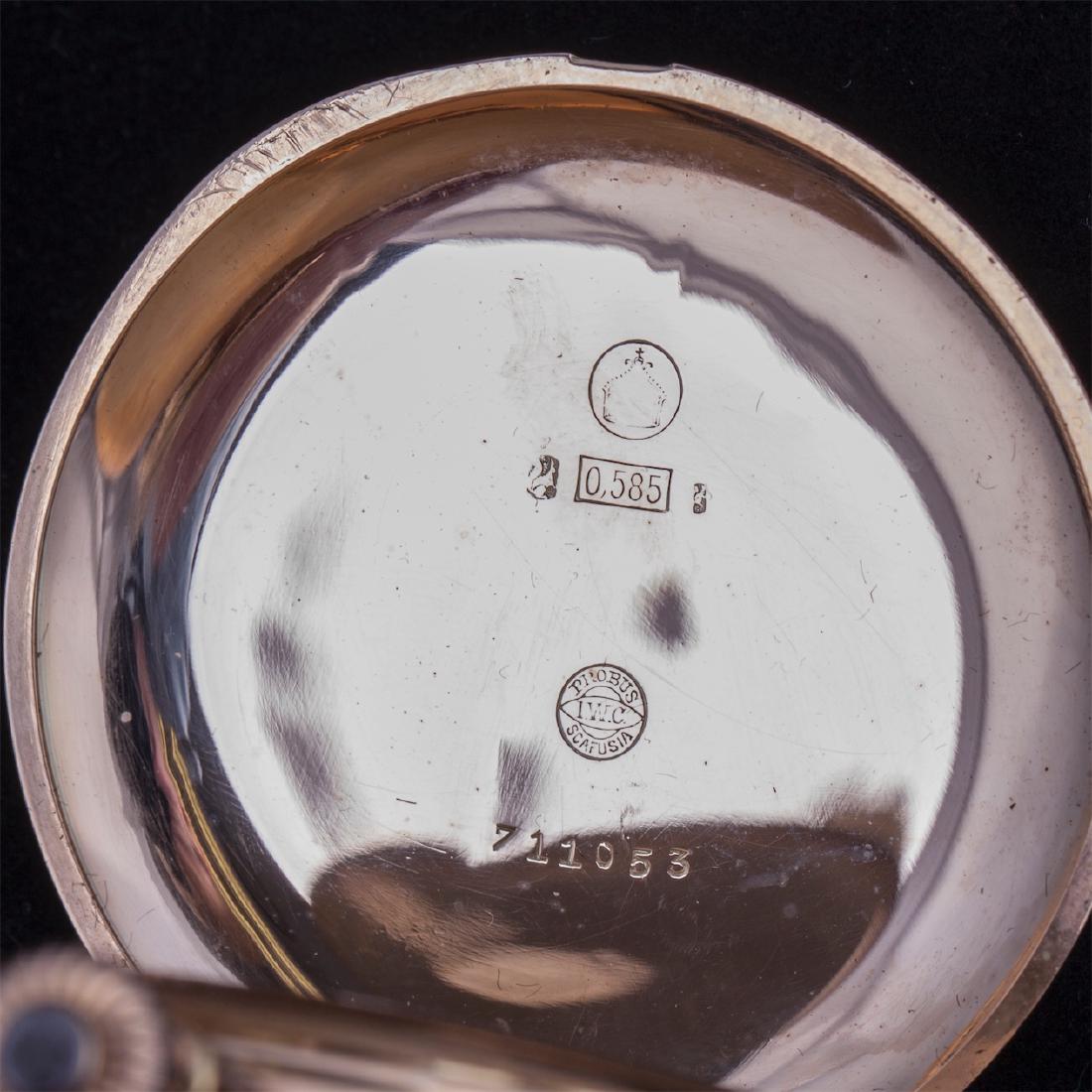 IWC 14K gold hunter case pocket watch — image 6