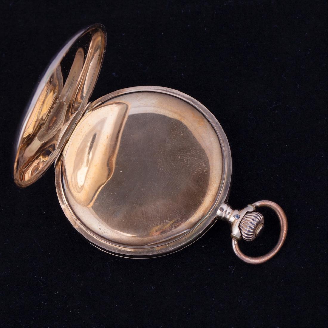 IWC 14K gold hunter case pocket watch — image 7