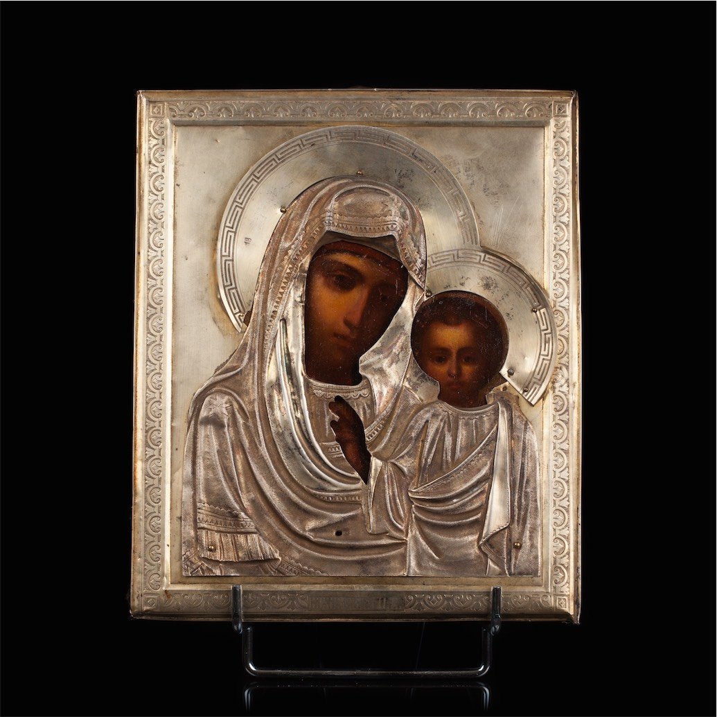 Russian icon of Mother of God of Kazan. 19th. — image 1